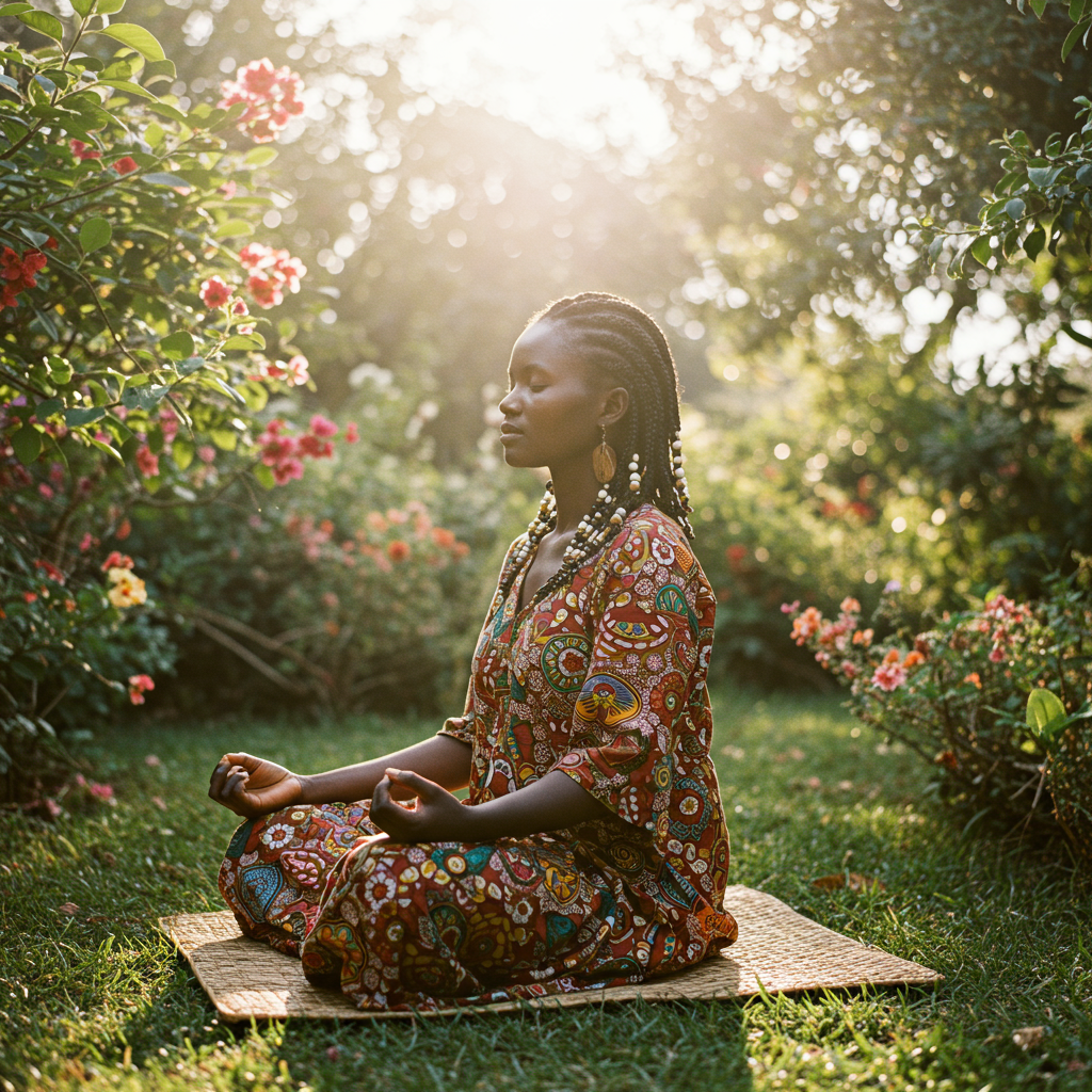 A person meditating